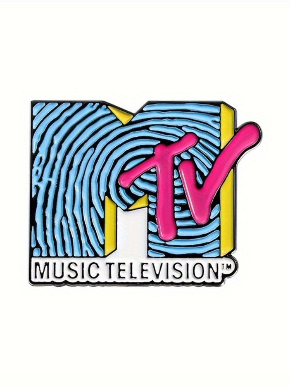 OLD SCHOOL MTV LOGO OIL DRIPPED ENAMEL PIN NWT